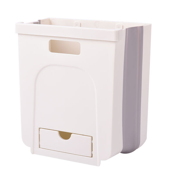 Faltbarer, aufh&auml;ngender M&uuml;lleimer, Kapazit&auml;t 10L, 26x24x10 cm, Wei&szlig;