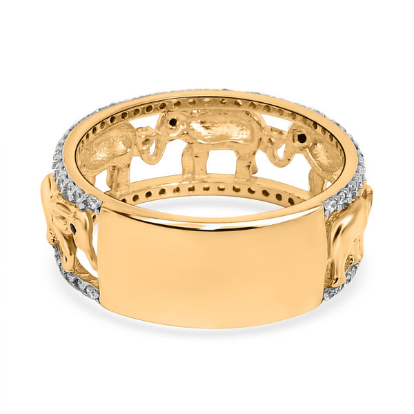 LUSTRO STELLA - wei&szlig;er Zirkonia-Elefant-Bandring image number 6