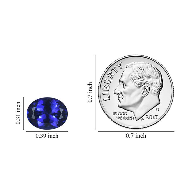 Tanzanite Oval 10x8 Faceted Cut 4A 2.50 Ct image number 1