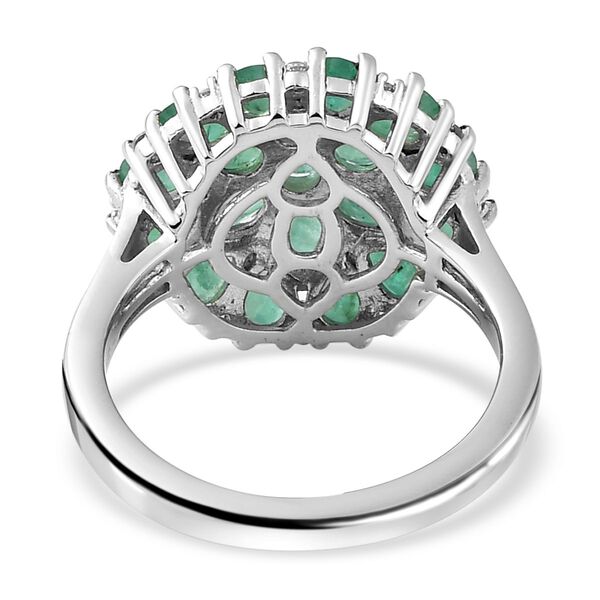 Kagem sambischer Smaragd und Zirkon-Ring - 2,45 ct. image number 6