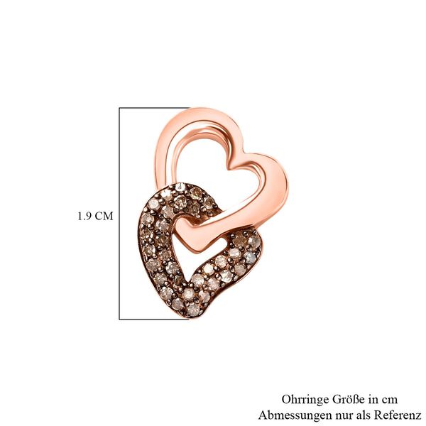 GP Amore Kollektion - Champagner Diamant und Kanchanaburi blaue Saphir-Ohrringe - 0,57 ct. image number 5