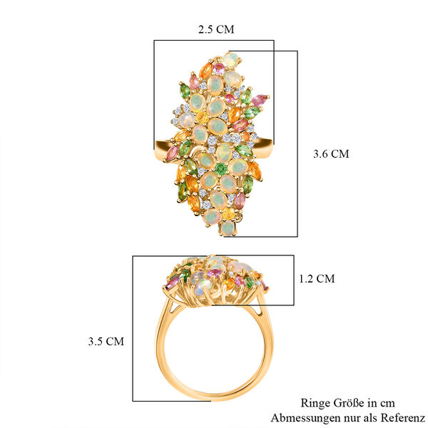 D&rsquo;Joy AA &auml;thiopischer Welo Opal, Tsavorite Granat, Zirkon, rosa und gelber Saphir Ring - 4,36 ct. image number 7