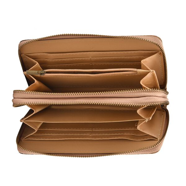 Brieftasche aus Naturkork mit doppelten F&auml;chern und RFID Schutz, 19x10x4 cm, Mandala image number 5