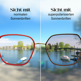 Sole und Luce - Swiss Eyewear - Ultra-polarisierte Sonnenbrille mit UV400 Schutz, Gold und Hellbraun