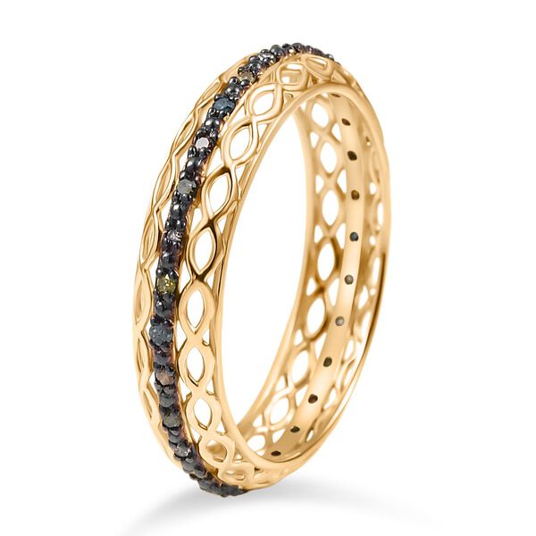 D'Joy Mehrfarbig Diamant Ring 925 Silber 750 Gelbgold Vermeil (Größe 18.00) ca. 0.15 ct image number 4