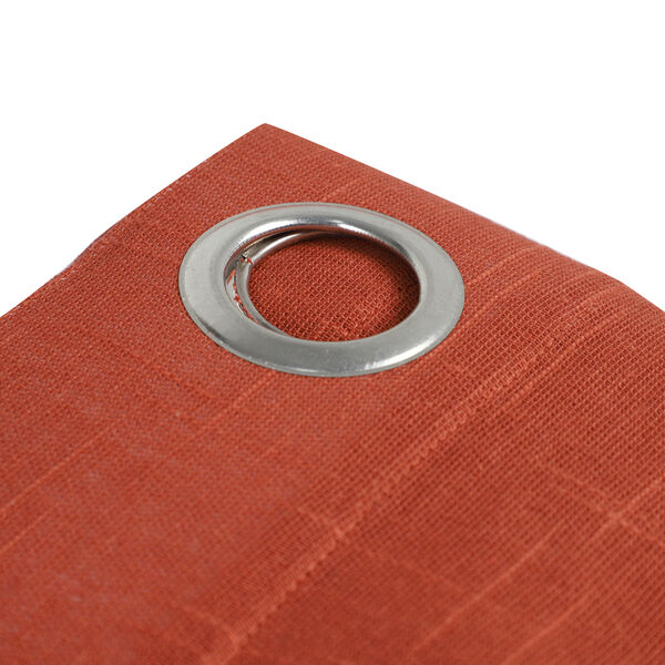 2er-Set Vorh&auml;nge in Leinenoptik mit &Ouml;sen, Orange image number 5