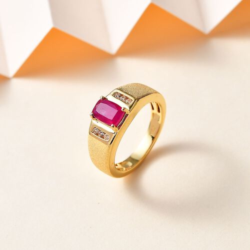 Afrikanischer Rubin und Zirkon Ring - 1,58 ct. image number 1