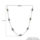 Feuer Labradorit Halskette, ca. 50 cm, 925 Silber platiniert ca. 18.10 ct image number 5