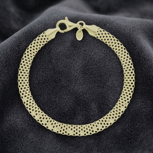 LA BELLA feinstes 925 Silber vergoldet Armband ca. 19 cm ca. 5,85g image number 1