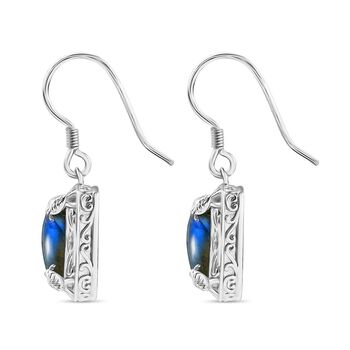 D'Joy AAA Labradorit Ohrringe 925 Silber rhodiniert ca. 8.60 ct