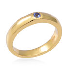 AA Tansanit Ring 925 Silber vergoldet  ca. 0,14 ct image number 2