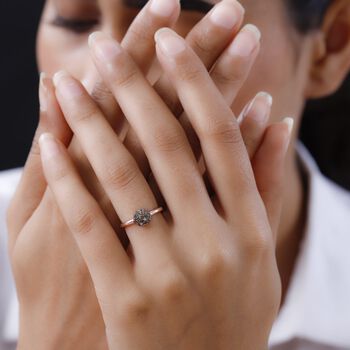 Nat&uuml;rlicher Champagner Diamant-Ring - 0,20 ct.