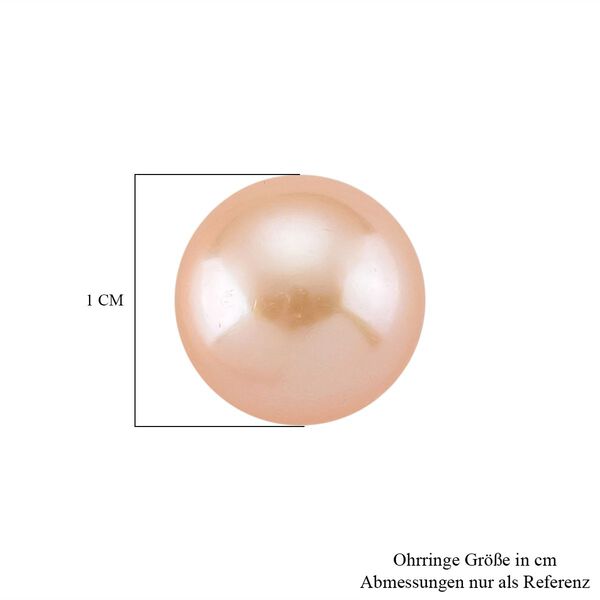 D'Joy Pfirsich Edison Perle Ohrringe, 925 Silber rosévergoldet image number 5