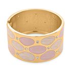 Weißer Kristall Armreif ca. 17 cm emailliert