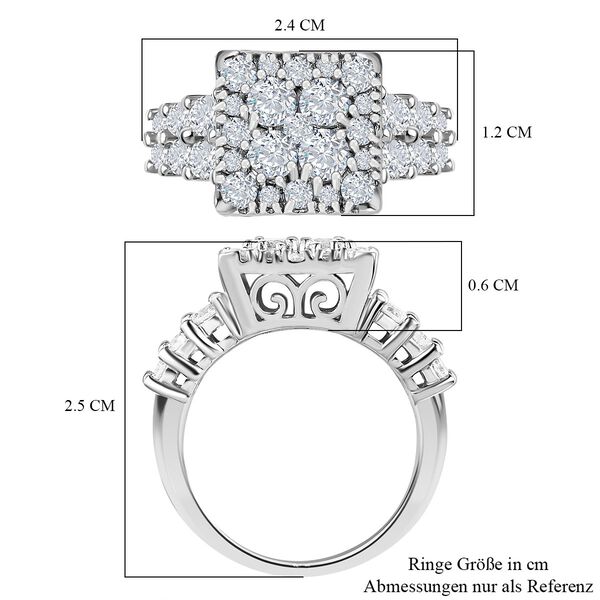 LUSTRO STELLA - Wei&szlig;er Zirkonia Ring image number 7