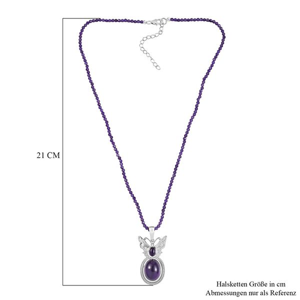 AAA Afrikanischer Amethyst Anhänger mit 50cm Kette - 42,50 ct. image number 5