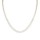 2er Set - Diamantschliff Ketten ca. 45 cm, 925 Silber und 925 Silber vergoldet