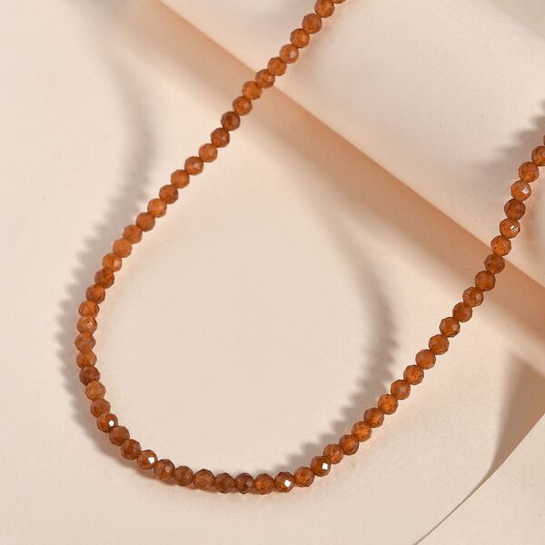 Hessonit Granat Halskette, 50 cm - 42 ct. image number 2