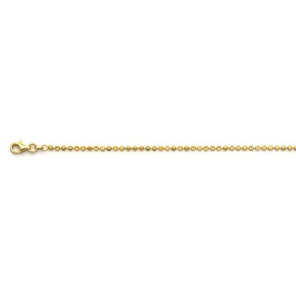 Italienische Diamantschliff Kugel Armband, 925 Silber vergoldet, ca. 18 cm