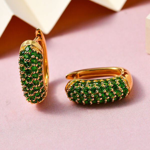 Natürliche Chromdiopsid-Ohrringe - 3,12 ct. image number 2