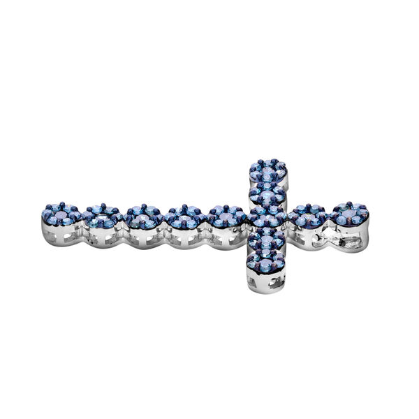 Blauer Diamant-Kreuz-Anhänger - 0,50 ct. image number 2