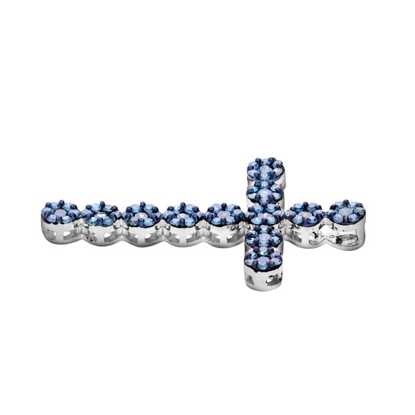 Blauer Diamant-Kreuz-Anhänger - 0,50 ct. image number 1