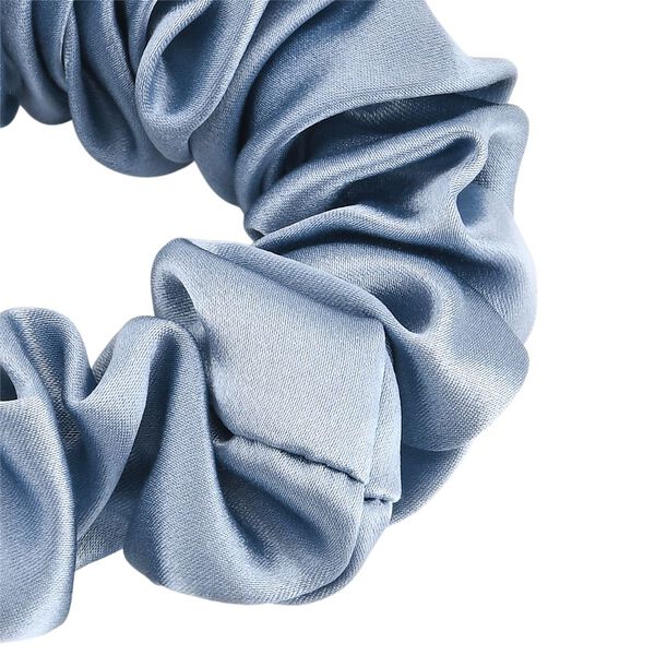 LA MAREY 2er-Set Scrunchies aus 19mm 100% Maulbeerseide, Grau image number 4