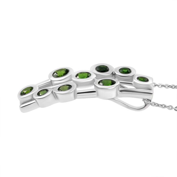 Natürlicher Chromdiopsid Schmuckset 925 Silber rhodiniert ca. 1,80 ct. image number 4