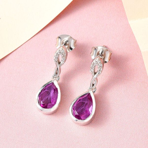 Patroke Triplett Quarz und wei&szlig;e Zirkon-Ohrh&auml;nger - 3,25 ct. image number 2