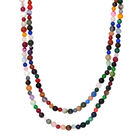 Mehrfarbige Edelsteine Kette, 127 cm ca. 450.00 ct