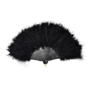 20iger Style Federf&auml;cher, Schwarz