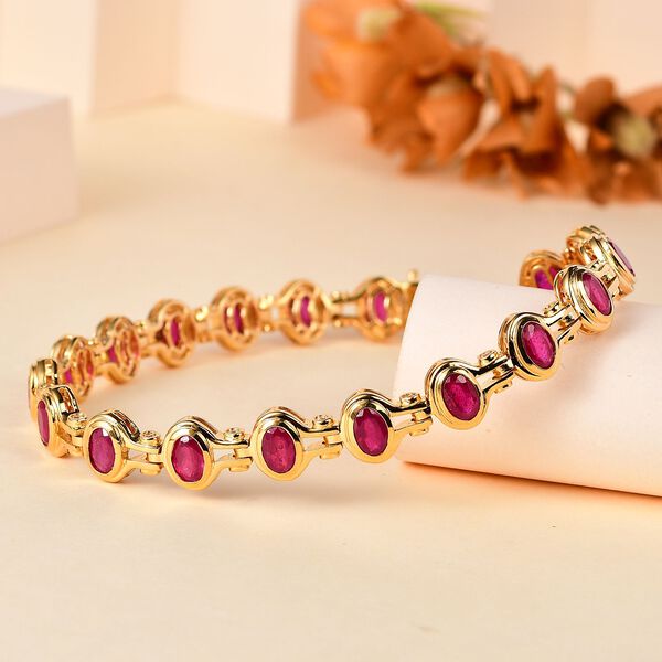 Afrikanisches Rubin und Zirkon Armband image number 8