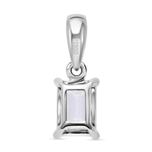 LUXURIANT DIAMOND- IGI zertifizierter VS Labor Smaragdschliff Diamant Anhänger in 950 Platin- 1 ct. image number 7