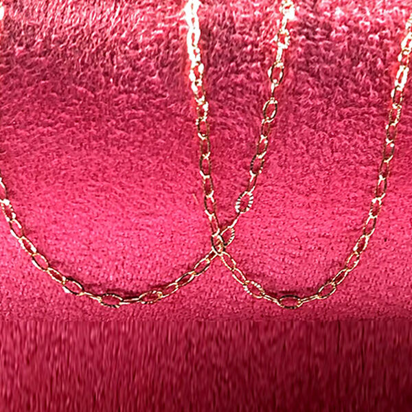 Oval Stern-Kette, ca. 76 cm, 925 Silber Ros&eacute;gold-&Uuml;berzug ca. 3,40g image number 4