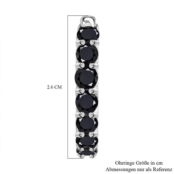 Infinity schwarze Turmalin-Inside-Out-Creolen image number 5