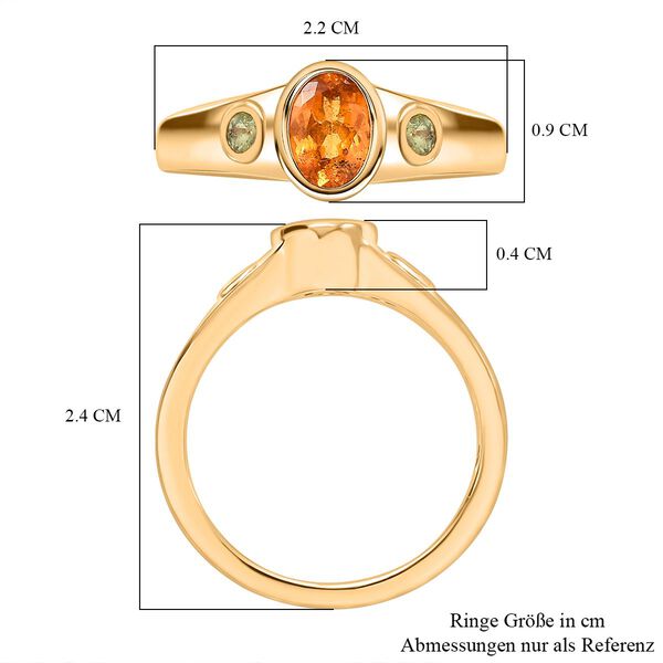AA Spessartin Granat und Demantoid Granat Ring - 1,14 ct. image number 5