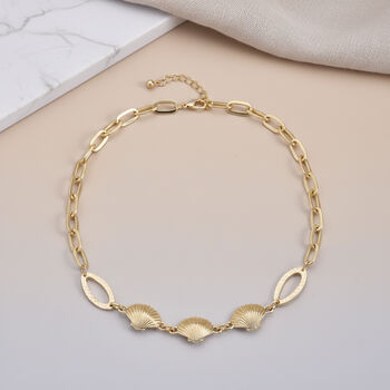 Gelb Halskette ca. 50 cm + 5 cm Extender, ca. 38,50g