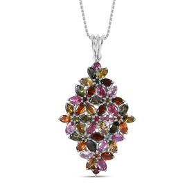 Multi-Turmalin-Anhänger mit 50cm Kette - 9,17 ct.