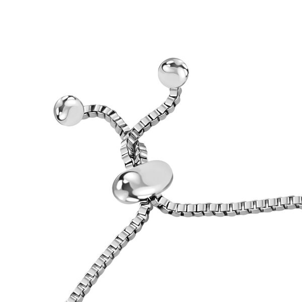 Flexible, weiße Zirkonia-Halskette, 45-66cm image number 3