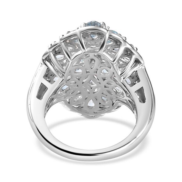 Himmelblauer Topas Ring, 925 Silber rhodiniert (Gr&ouml;&szlig;e 17.00) ca. 5.47 ct image number 6