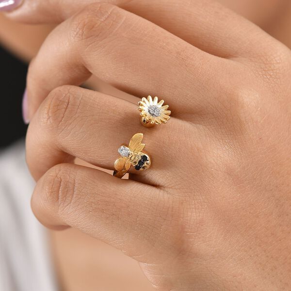 GP Trionfo Kollektion - Citrin, schwarzer Spinell, Zirkon, Kanchanaburi blauer Saphir Ring - 0,26 ct. image number 3