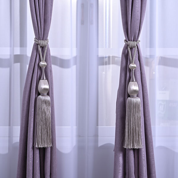 2er-Set Vorhang Raffhalter Quasten, Länge 46 cm, Golden image number 3