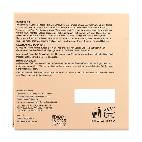 SQIN Botanicals- Kumkumadi Nachtgel, 100ml image number 7
