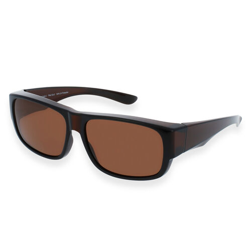 Sole & Luce - Halbdurchsichtige braune Sonnenbrille image number 1