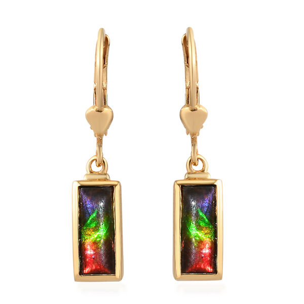 Ammolit Ohrh&auml;nger 925 Silber vergoldet ca. 2,33 ct&nbsp;