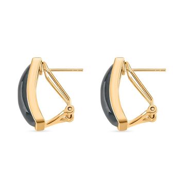 Nat&uuml;rlicher Olmek Jadeit Ohrringe 925 Silber vergoldet ca. 10.00 ct