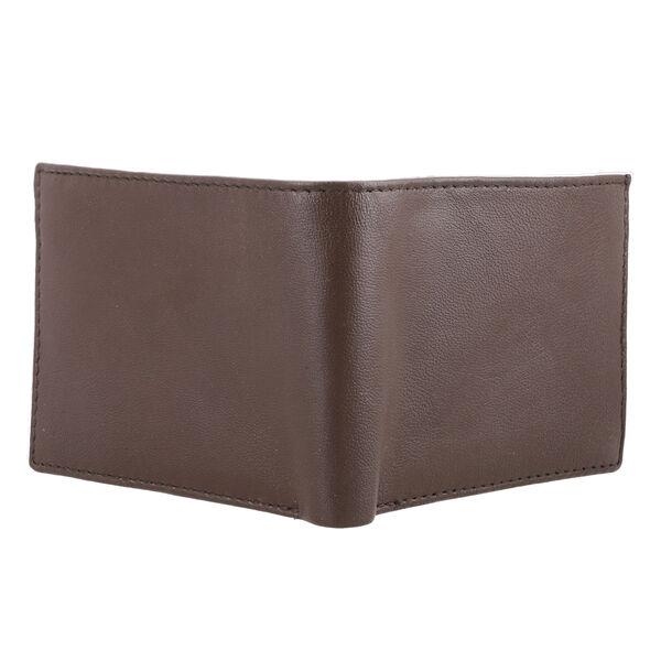 Klassische Bifold Geldb&ouml;rse, 100% echtes Leder, RFID gesch&uuml;tzt, braun image number 3