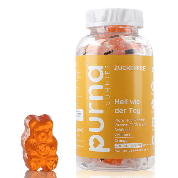 PURNA Vitamin C, D3 und Zink 60 Gummib&auml;rchen, Orangengeschmack