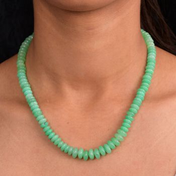 Gr&uuml;ne Aventurin Halskette, 45 cm - 220 ct.