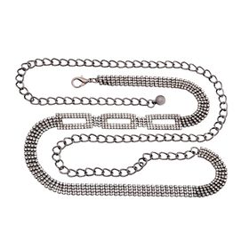 Kristall Gürtel ,100% Glaskristall und Metall, L130cm, 60g, schwarz